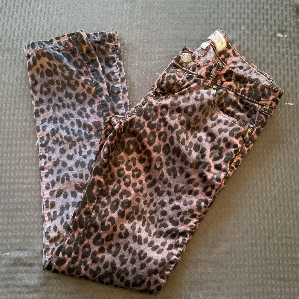 Iris Jeans Jeans Womens 9 Leopard Print Denim Stretch Skinny Brown Black IP5003